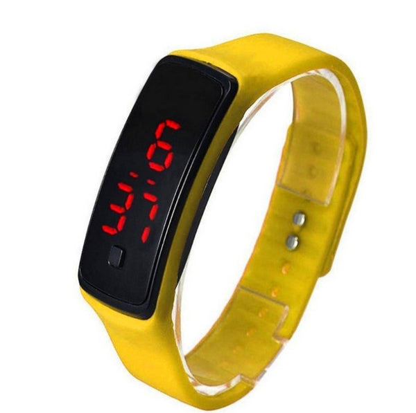 Thin Girl Men Sports Silicone Digital LED Wristwatches Women Watch Female Clock