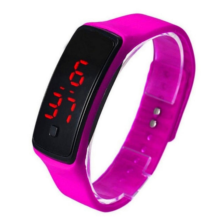 Thin Girl Men Sports Silicone Digital LED Wristwatches Women Watch Female Clock